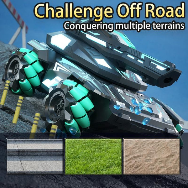 Stunt Water Bomb Battle Armor Rc Car 2.4G Dual Control Blue Single Rc Model Vehicles