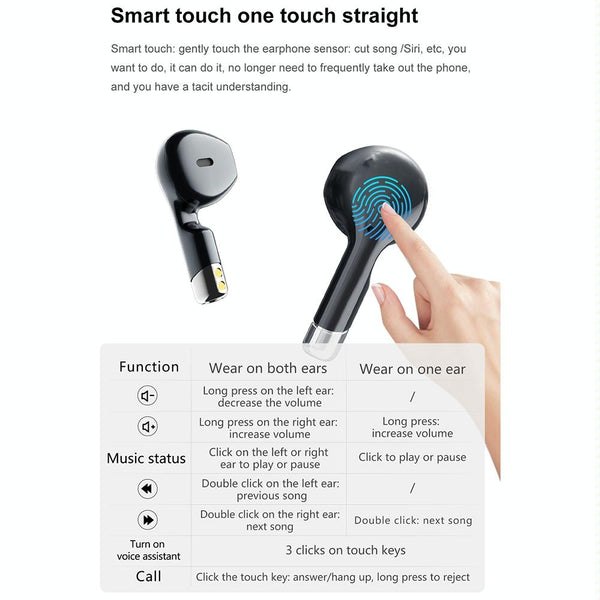 2.01 Inch Bluetooth Earphone Smart Watch With Nfc & Steel Strap Black Smart Watches