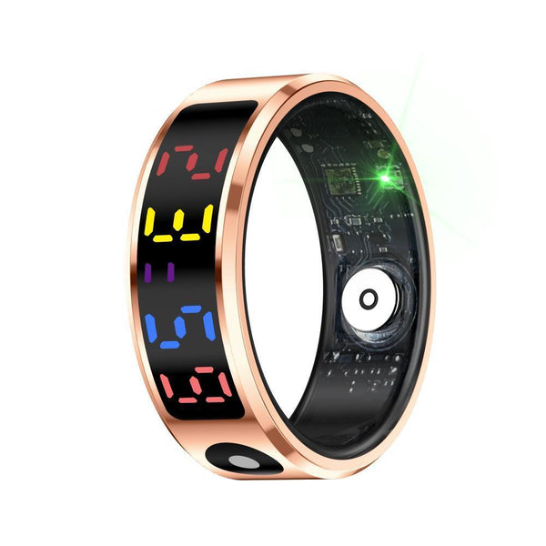 Smart Ring Heart Rate Blood Oxygen Sleep Sports Size 9 Black Activity Trackers