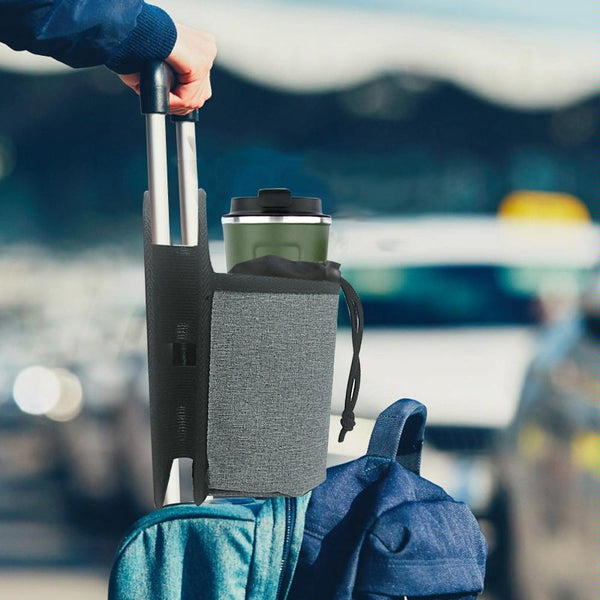 Luggage Bag With Cup Holder Gray Other Luggage