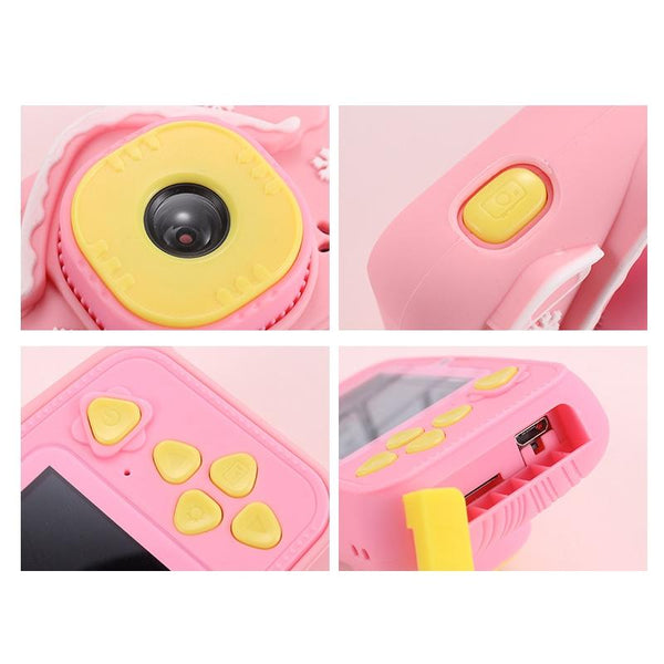 Pink Mini Children Camera With 2.0 Hd Screen V8 Digital Toy Digital Cameras