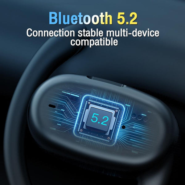 Wireless Single Ear Bluetooth Earphone Hanging Design Black Earbuds