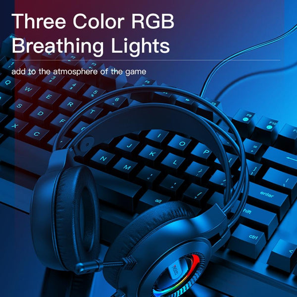 Rgb Gaming Earphones With Head Mounted Design Headphones