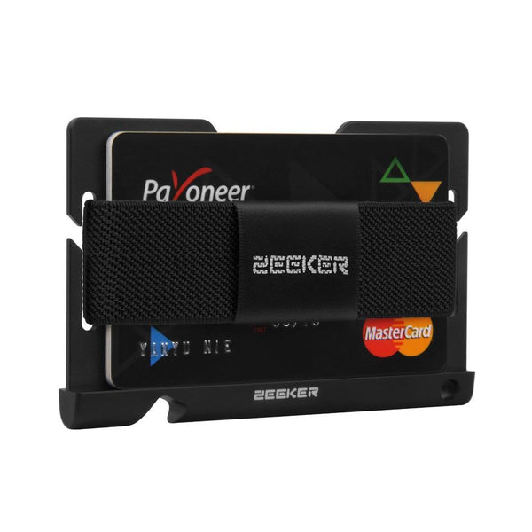 Multi Function Aluminum Card Holder For Men & Women Elastic Band Wallet Red Wallets