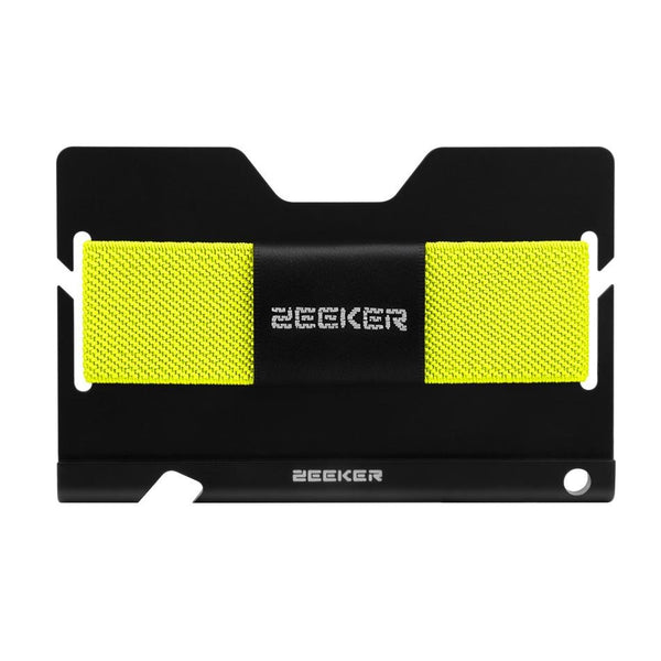 Multi Function Aluminum Card Holder For Men & Women Elastic Band Wallet Red Wallets