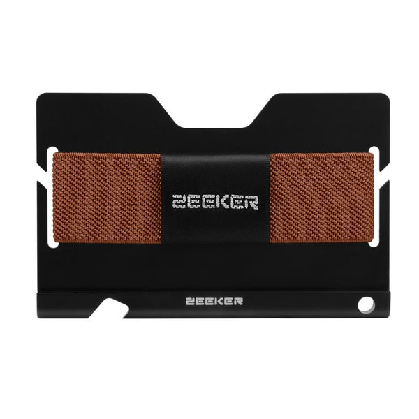 Multi Function Aluminum Card Holder For Men & Women Elastic Band Wallet Red Wallets