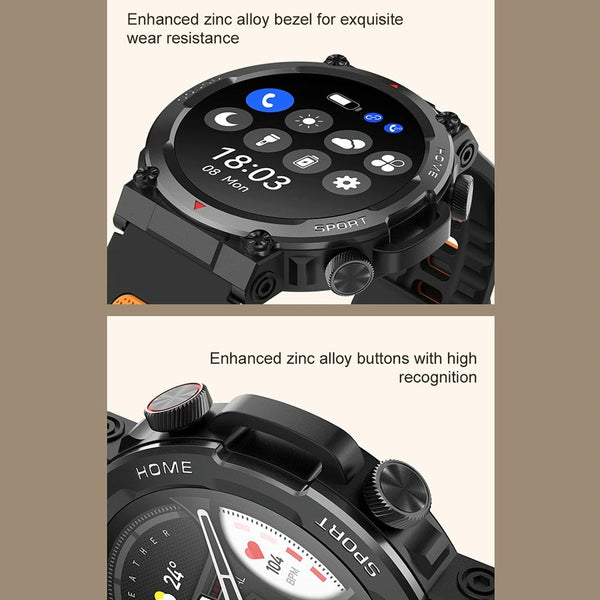 Waterproof Smart Watch With Heart Rate & Sleep Monitoring Black Smart Watches