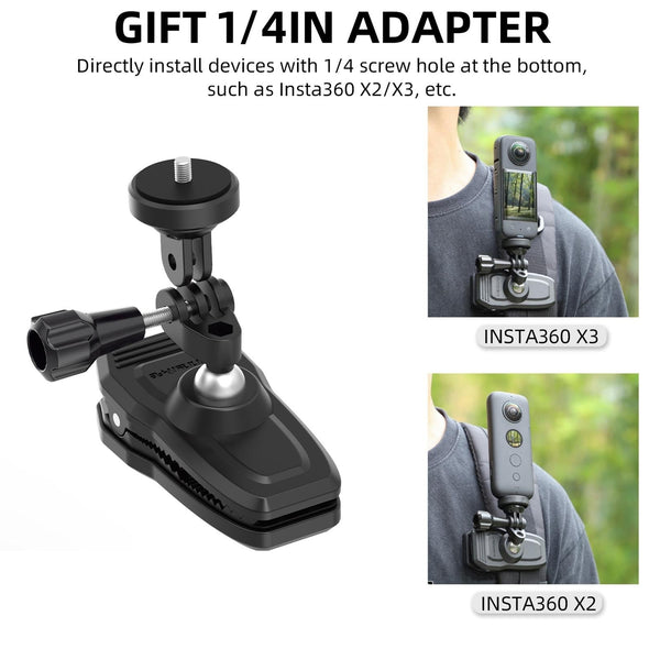 360 Degree Swivel Backpack Clip For Magnetic Action Camera Mount Camera Cases Bags & Covers