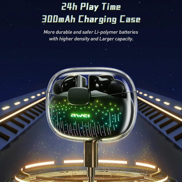 Black Tws Gaming Bluetooth T52 Earbuds