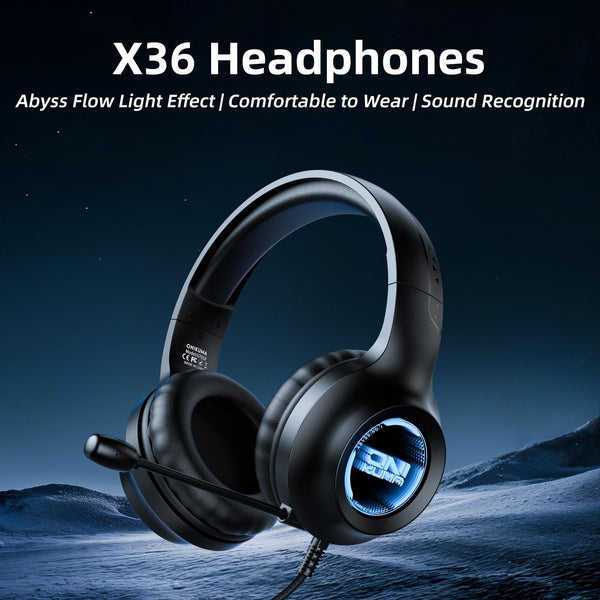 40Mm Custom Drive Game With Abyss Lamp Effect Black Headphones