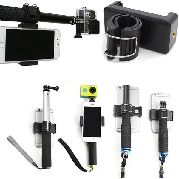 Universal Phone Clip For Selfie Stick And Bike Mount Audio Video Use Selfie Sticks