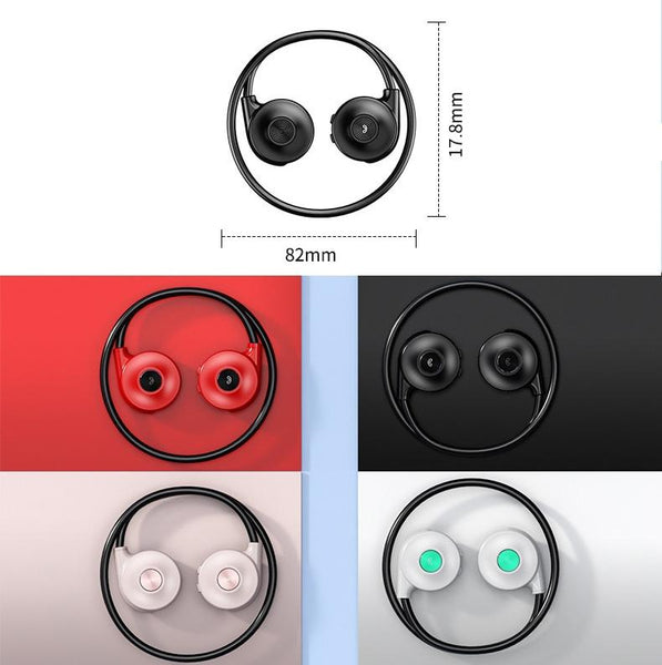 Bluetooth Earphones With Stereo Vibration Black Earbuds