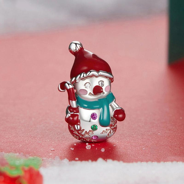 925 Sterling Silver Snowman Bracelet Beads Charms & Pendants