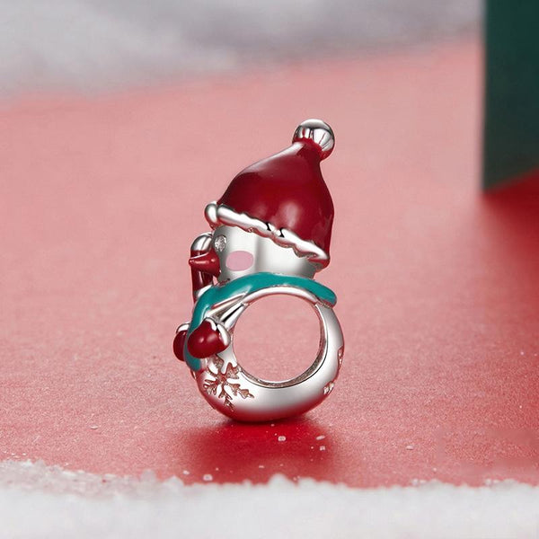 925 Sterling Silver Snowman Bracelet Beads Charms & Pendants