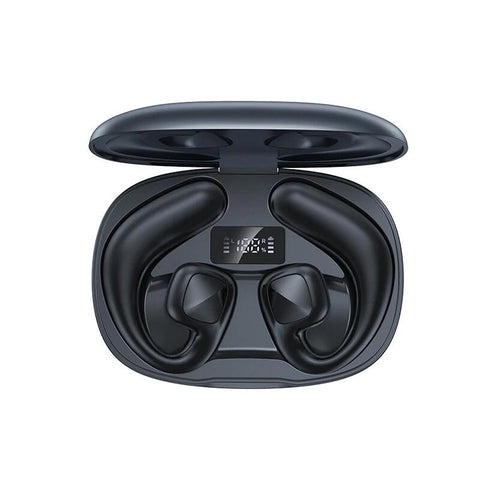 Wireless Tws Bluetooth With Air Conduction Technology Black Earbuds