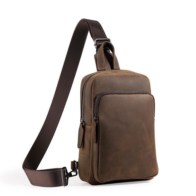 Leather Travel Messenger Bag Coffee Bags