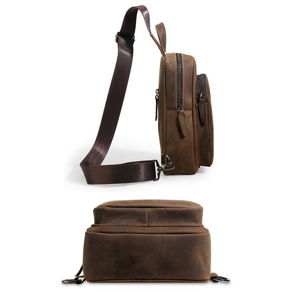 Leather Travel Messenger Bag Coffee Bags