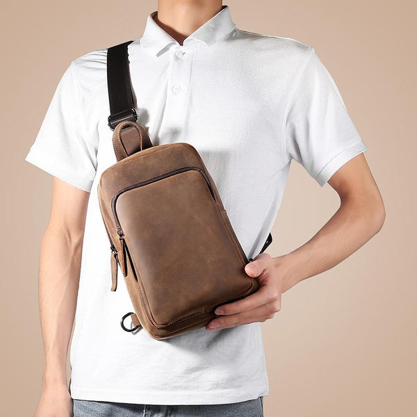 Leather Travel Messenger Bag Coffee Bags