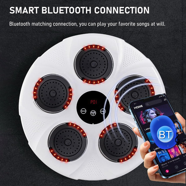 Bluetooth Music Boxing Machine Fitness Trainer Wall Hanging Sanda Sandbag Red Light Black Punching Bags