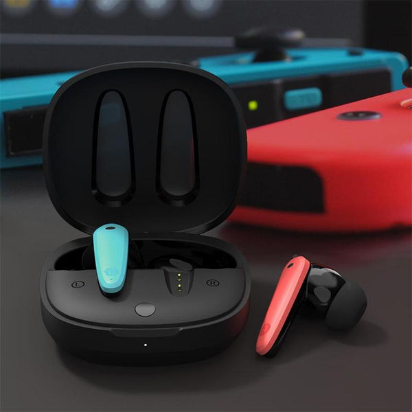 Wireless Noise Cancelling Bluetooth Music Cube Red Earbuds