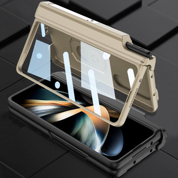 For Samsung Galaxy Z Fold4 5G Magnetic Phone Case With Pen Holder Foldable Black Cases Covers & Skins