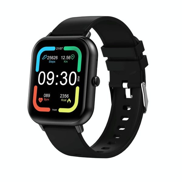 1.83 Inch Touch Screen Ai Voice Heart Rate Blood Oxygen Pressure Sleep Monitoring Black Smart Watches
