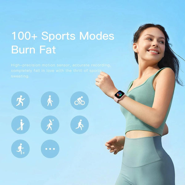 1.83 Inch Touch Screen Ai Voice Heart Rate Blood Oxygen Pressure Sleep Monitoring Black Smart Watches