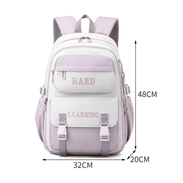 Versatile 15.6 Backpack For School & Work Casual Design Purple White Backpacks & Bags