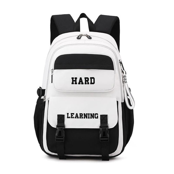 Versatile 15.6 Backpack For School & Work Casual Design Purple White Backpacks & Bags