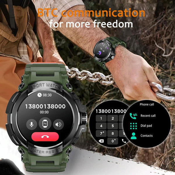 1.5 Inch Colour Screen Bluetooth Smart Watch Health & Sports Monitoring Black Smart Watches