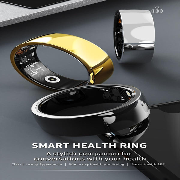 Smart Ring For Health Monitoring And Family Care Size 18 Black Activity Trackers