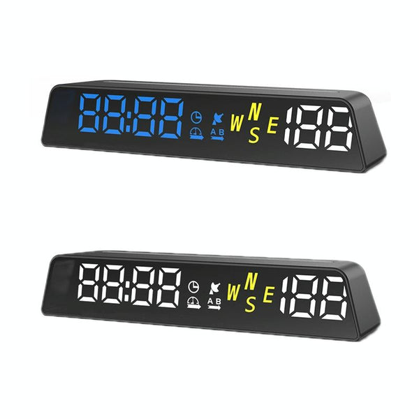 Usb Powered Hd Vehicle Altitude Meter Hud Display Blue White Other Instruments & Gauges