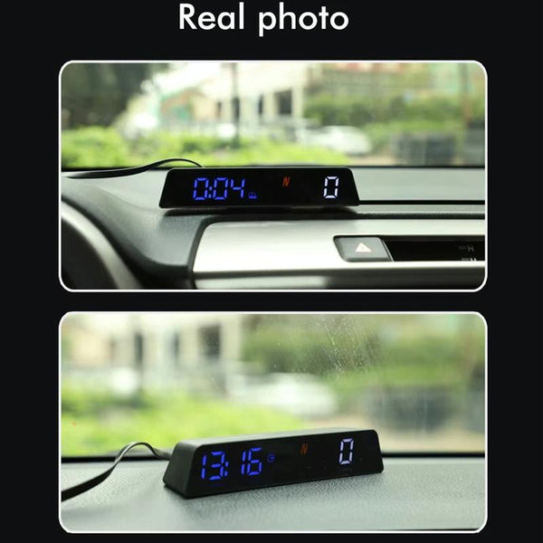 Usb Powered Hd Vehicle Altitude Meter Hud Display Blue White Other Instruments & Gauges