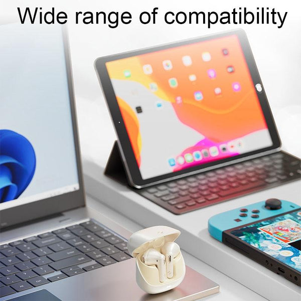 Wireless Bluetooth Earphone With Noise Reduction Havit S3 Merle Lite Gold White Earbuds