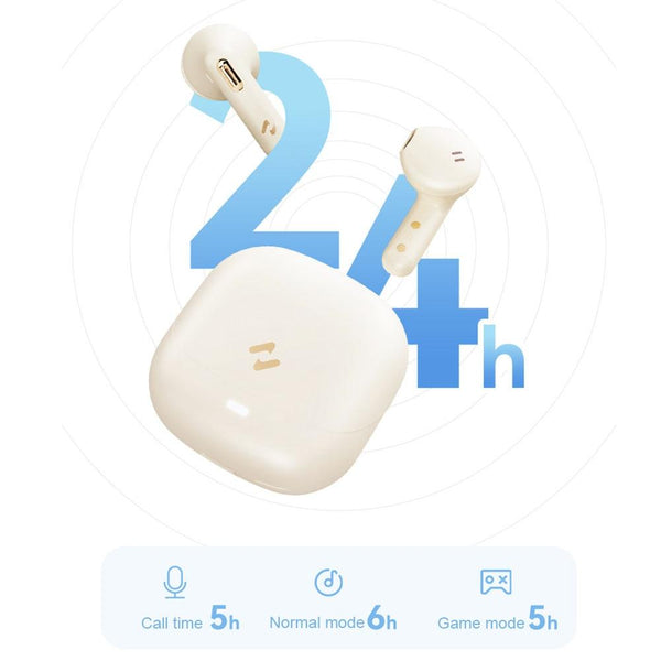 Wireless Bluetooth Earphone With Noise Reduction Havit S3 Merle Lite Gold White Earbuds
