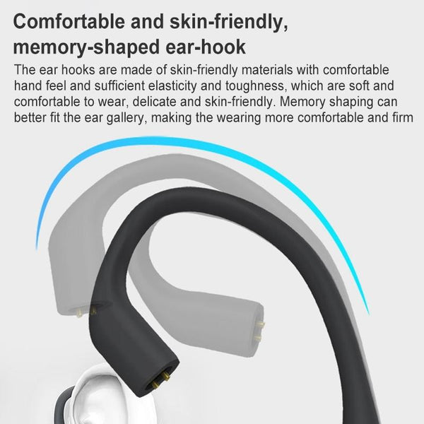 Wireless Bluetooth Module For Headset Qualcomm 5.2 Black Earhook Earbuds