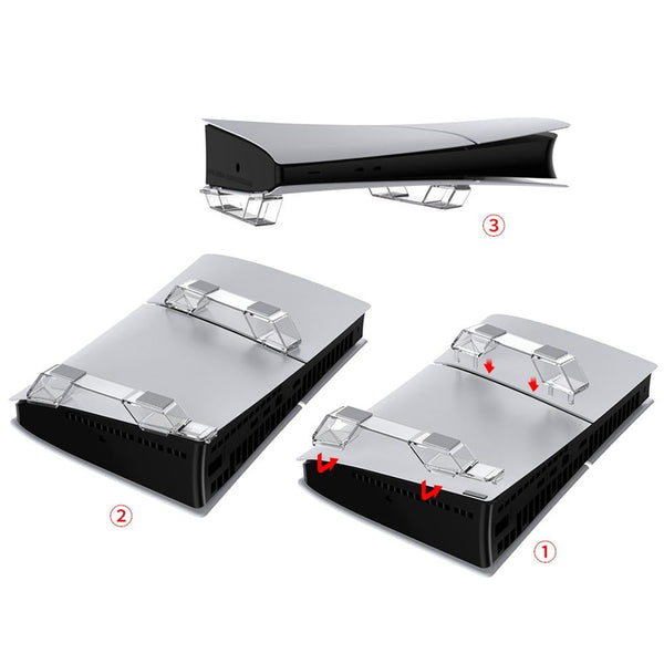 Sony Ps5 Slim Horizontal Storage Holder Black Bags Skins & Travel Cases