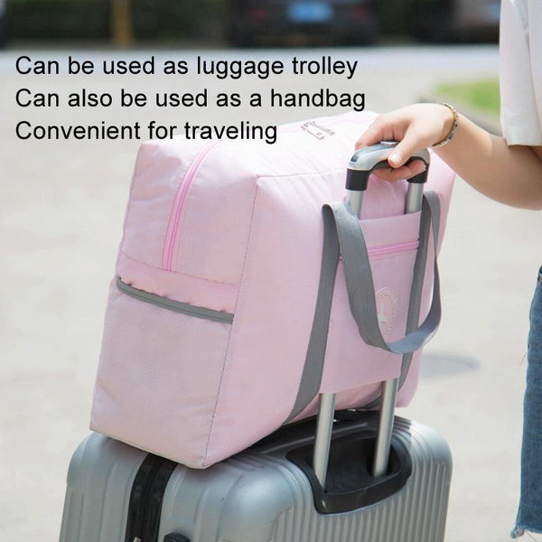 Folding Travel Bag With Trolley Case For Luggage Black Other Luggage