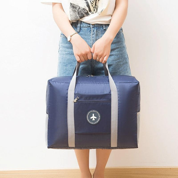 Folding Travel Bag With Trolley Case For Luggage Black Other Luggage