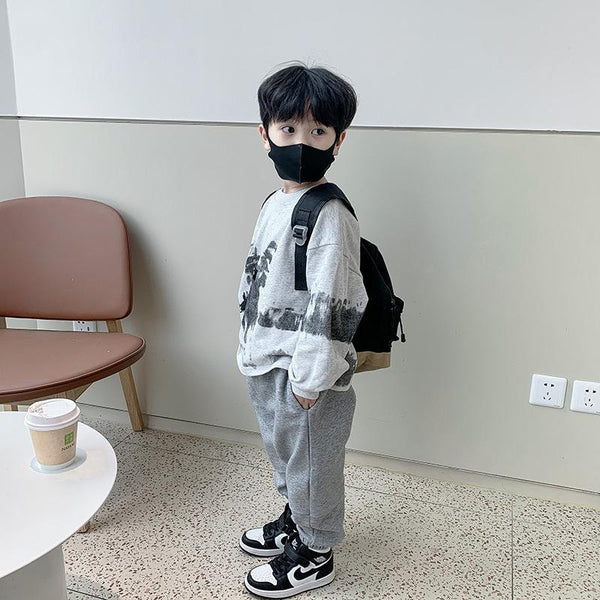 Kindergarten Kids' Simple Shoulder Bag Minimalist Design Black Backpacks & Bags