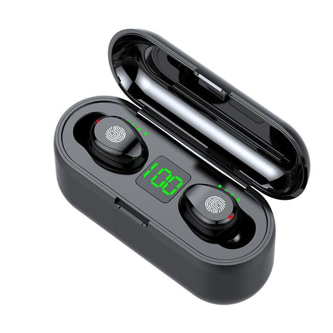 Wireless In Ear Bluetooth Headset With Noise Reduction And Long Battery Life Black Earbuds
