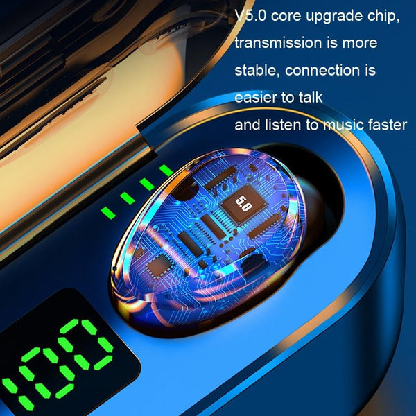 Wireless In Ear Bluetooth Headset With Noise Reduction And Long Battery Life Black Earbuds