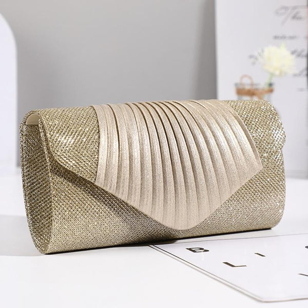 Chic Pleated Square Party Bag For Bridesmaids Women's Bags & Handbags