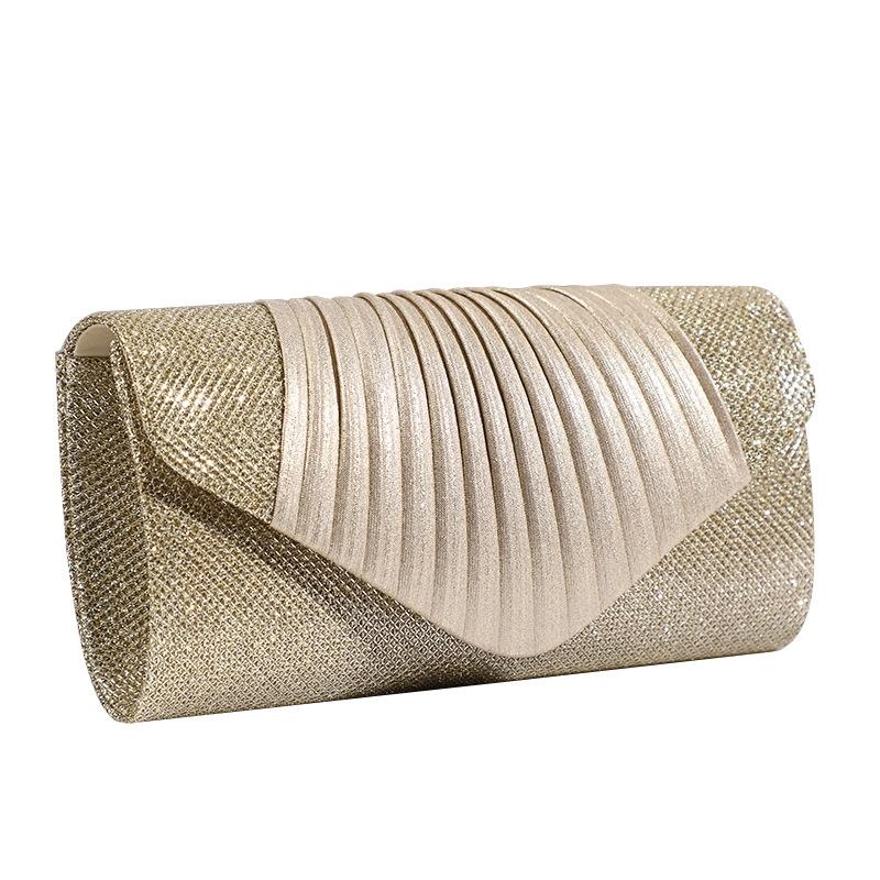 Chic Pleated Square Party Bag For Bridesmaids Women's Bags & Handbags