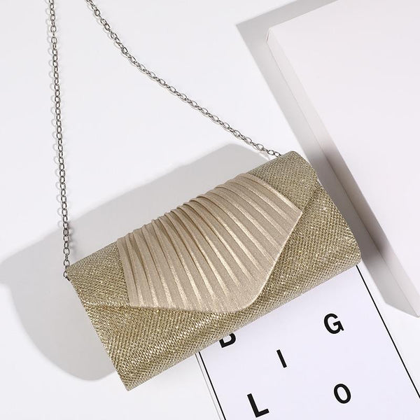 Chic Pleated Square Party Bag For Bridesmaids Women's Bags & Handbags
