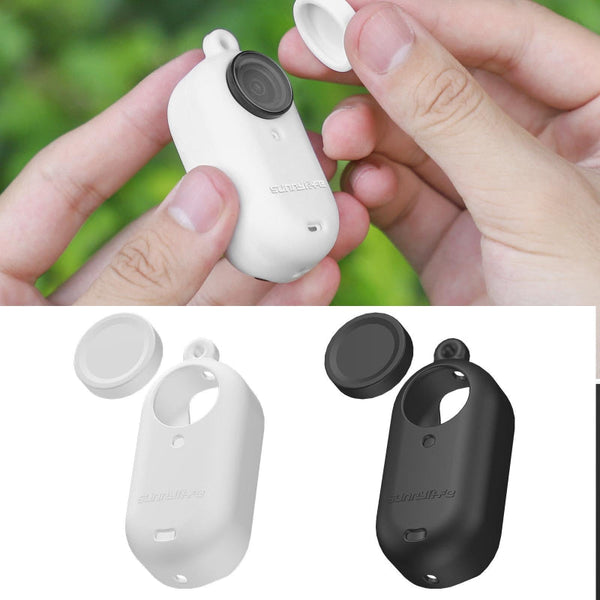 Silicone Camera Body Case With Lens Cap And Neck Strap For Insta360 Go Audio Video Camera Cases Bags & Covers