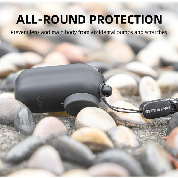 Silicone Camera Body Case With Lens Cap And Neck Strap For Insta360 Go Audio Video Camera Cases Bags & Covers