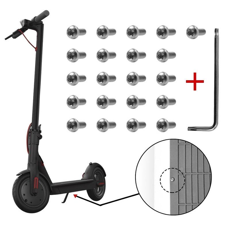 21 Piece Battery Compartment Screws Set For Xiaomi Mijia M365 Pro White Accessories