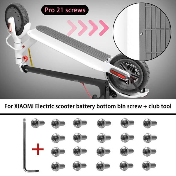 21 Piece Battery Compartment Screws Set For Xiaomi Mijia M365 Pro White Accessories