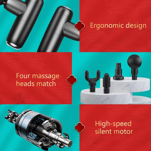 Compact Multi Gear Fascial Massager For Home Use_Black Massagers